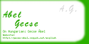 abel gecse business card